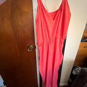 Vibrant Pink Sleeveless Maxi Dress